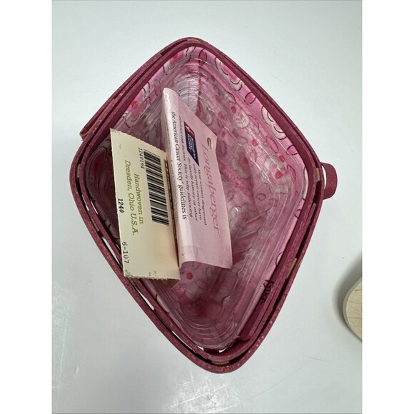 Longaberger 2012 Breast Cancer Horizon of Hope Basket Diamond Shape Lid Liner - Picture 11 of 14